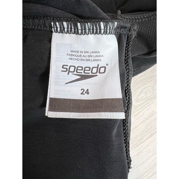 SPEEDO One Piece Bathing Suit Shaping Support in Black Women's Plus Size 24 - Picture 9 of 14